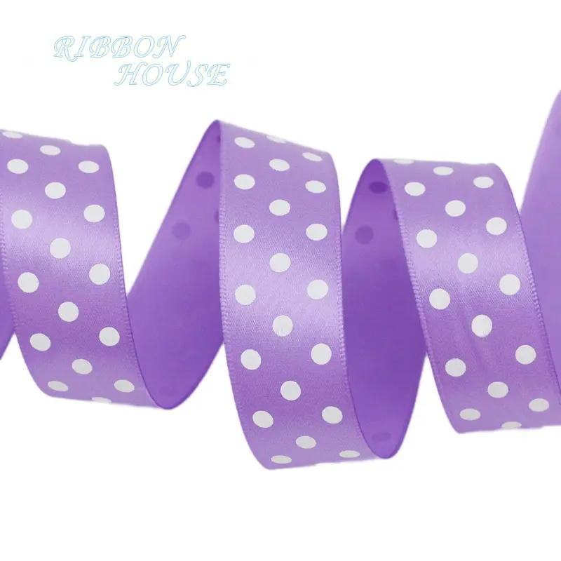 5Meters/Lot 25mm Polka Dot Printed Satin Ribbons DIY Crafts Handmade Material Party Gift Box Decoration Ribbon