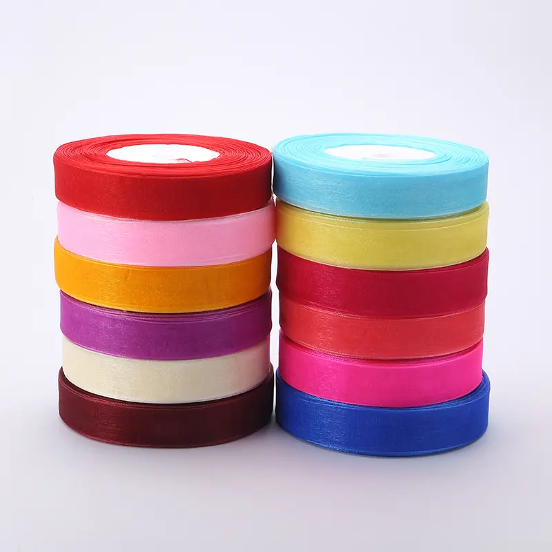 12/15/20/25/40/50mm Navy Blue Transparent Organza Ribbons DIY Crafts Fabric Christmas Wedding Birthday Party Decoration Ribbons