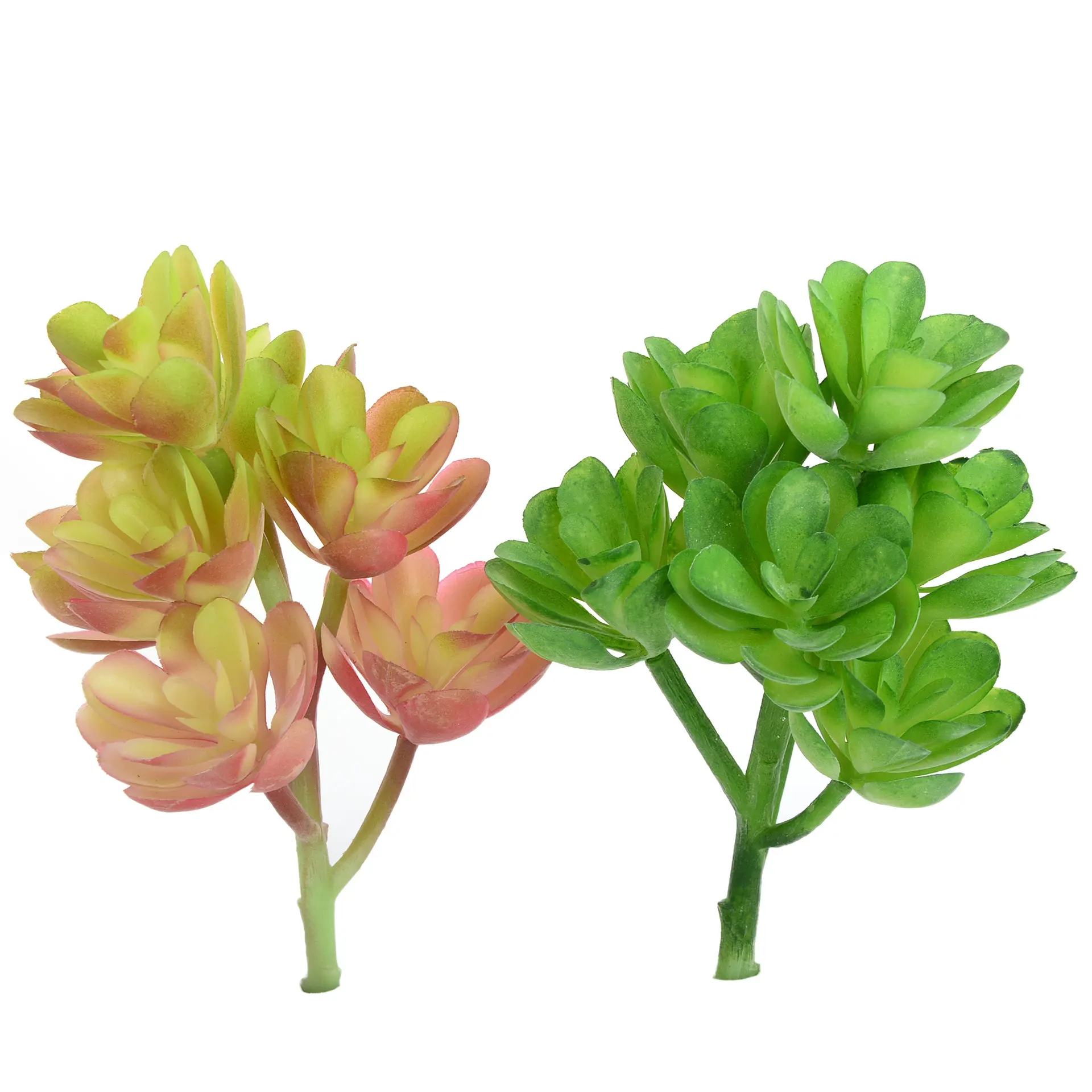 4.5x18cm 7 Heads Lotus Flower Heads PVC Artificial Green Succulent Plants Home Garden Decoration Accessories planta artificial