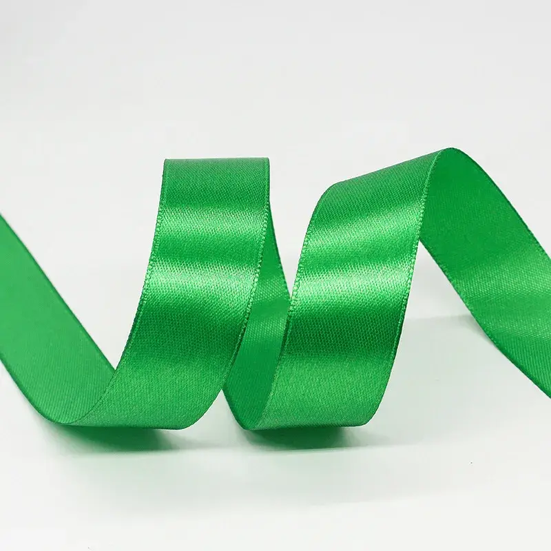 Green Satin Ribbons 1cm 1.5cm 2cm 2.5cm 4cm 5cm DIY Crafts Handmade Wedding Birthday Party Gift Wrapping Tape