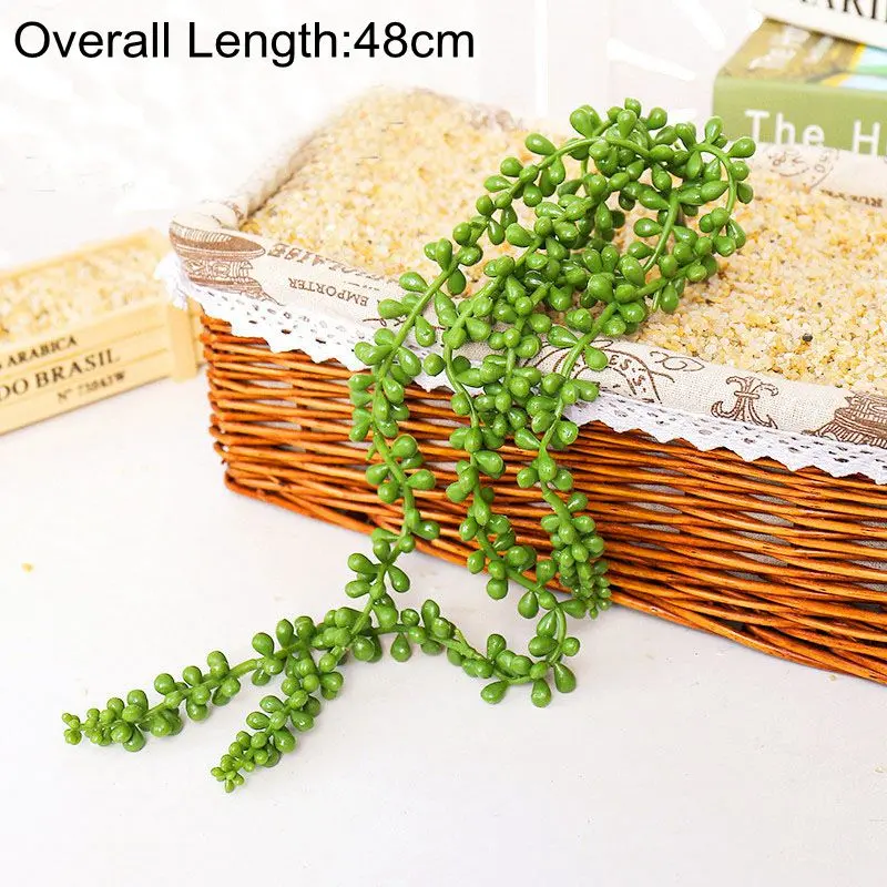 37-48cm Hanging Green Artificial Plants Home Garden Decoration Flower Arrangement Fake Plants Decktop Large Bonsai Succulents