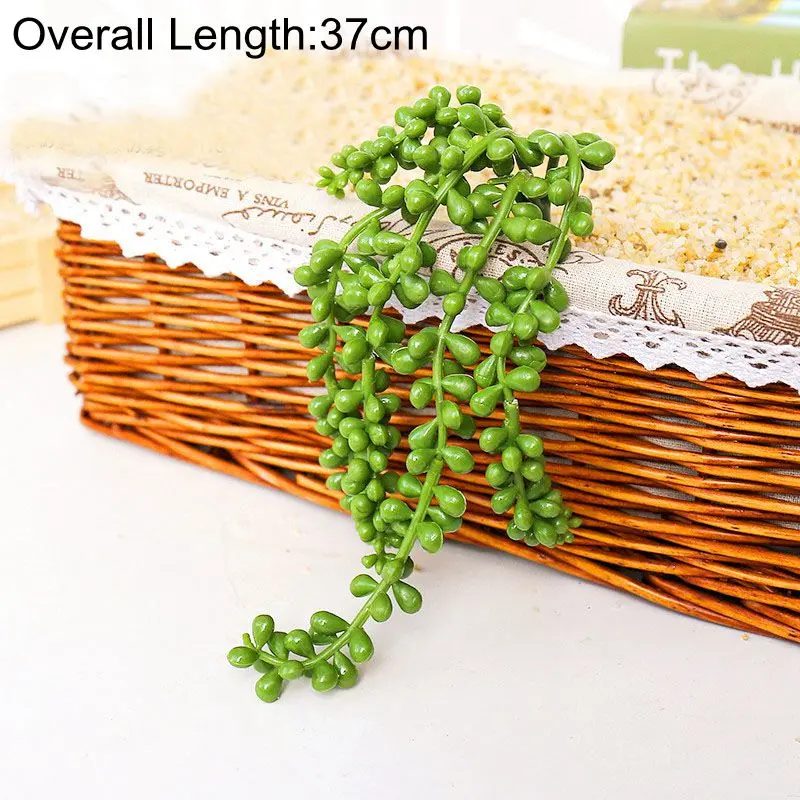 37-48cm Hanging Green Artificial Plants Home Garden Decoration Flower Arrangement Fake Plants Decktop Large Bonsai Succulents