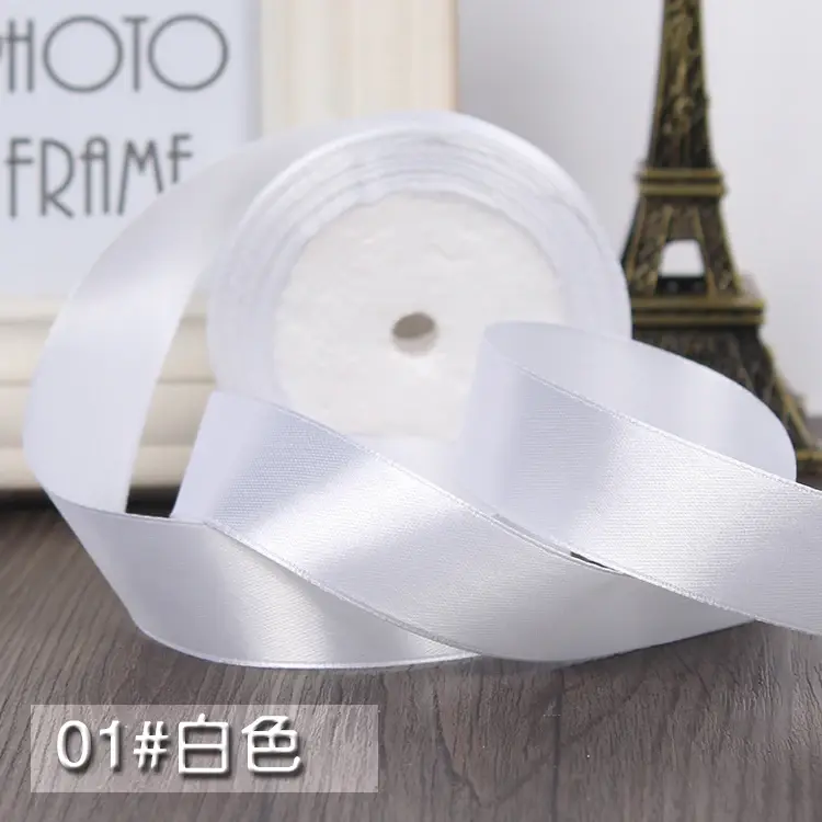 25 Yards 22 Meters 25mm 1" Satin Ribbon Christmas Party Wedding Decoration Team Bride Gift Wrapping Packaging Silk fitas ruban