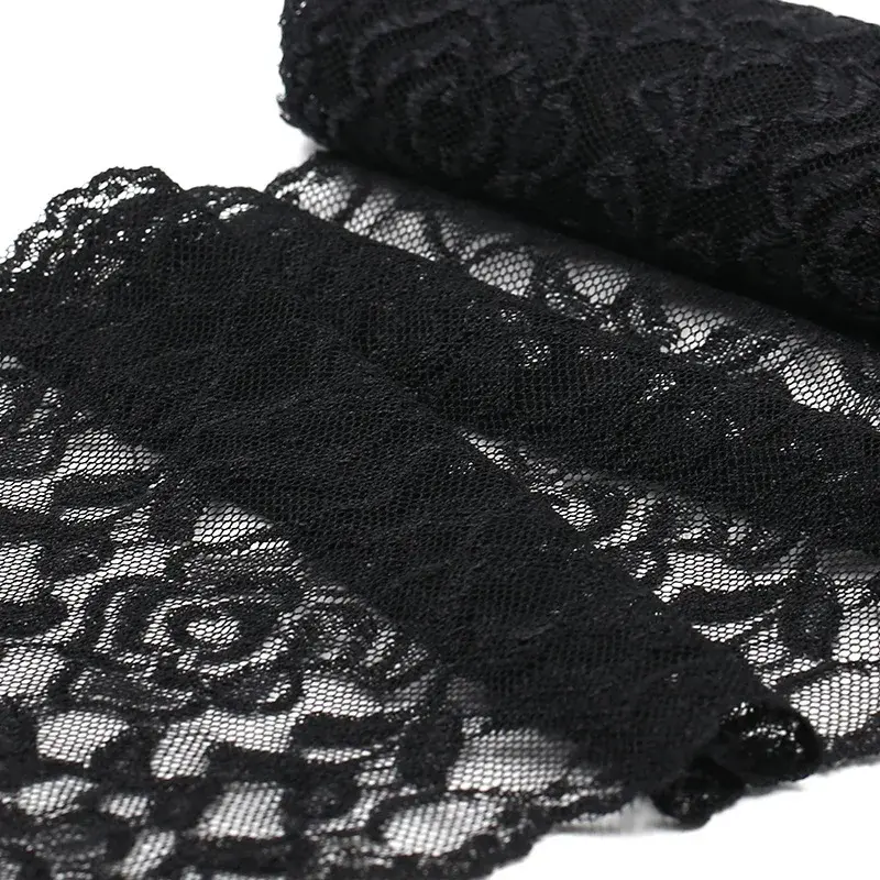 One Meter Hollow Out Floral Embroidered Elastic Lace Ribbon DIY Apparel Sewing Fabric Handmade Crafts Material Spandex Lace Tape