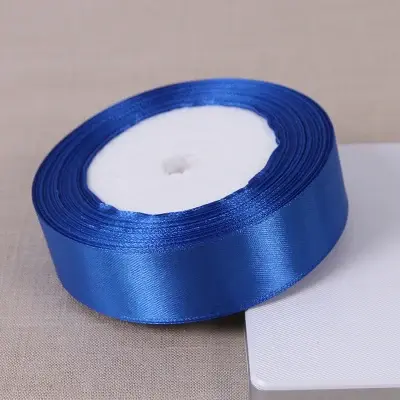 6/10/15/20/25/38/50mm 25yards/roll Royal blue Silk Satin Ribbon Wedding Party Decoration Handmade Invitation Card Gift Packing