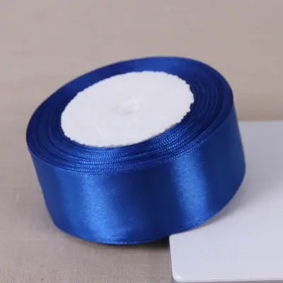 6/10/15/20/25/38/50mm 25yards/roll Royal blue Silk Satin Ribbon Wedding Party Decoration Handmade Invitation Card Gift Packing