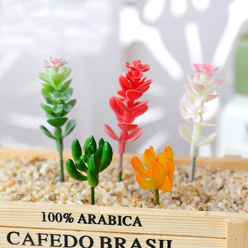 Home Garden Living Room Bathroom Decoration Mini Artificial Succulents Plants Bonsai Wedding DIY Flower Arrangement Accessories