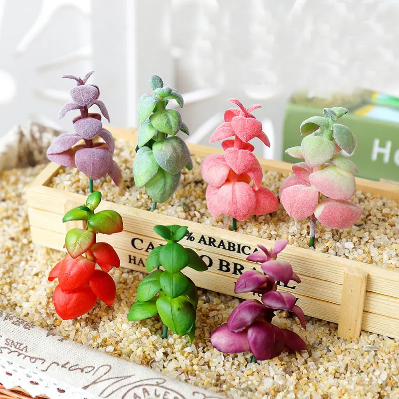 Home Garden Living Room Bathroom Decoration Mini Artificial Succulents Plants Bonsai Wedding DIY Flower Arrangement Accessories