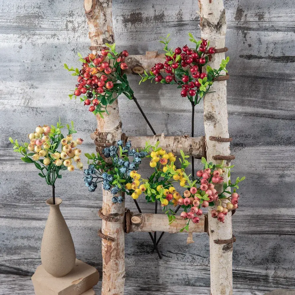 Christmas Berry Simulation Flowers DIY Handmade Fake Flower Home Decoration Wedding Garden Decoration Outdoor