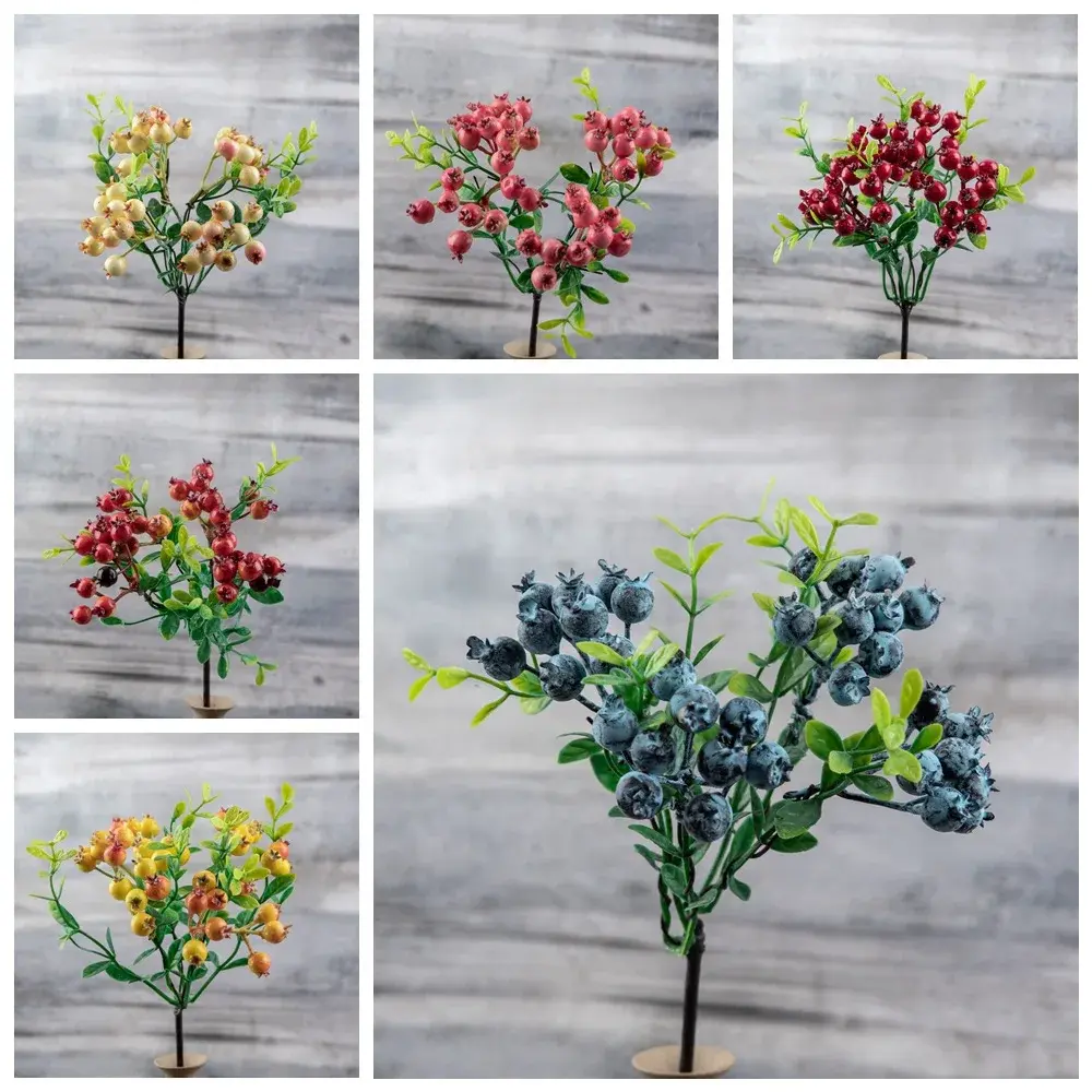 Christmas Berry Simulation Flowers DIY Handmade Fake Flower Home Decoration Wedding Garden Decoration Outdoor