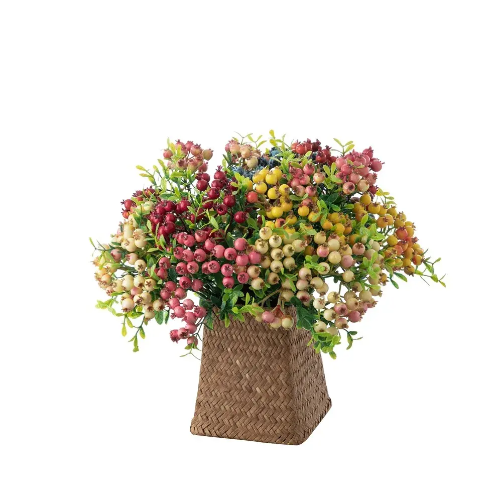 Christmas Berry Simulation Flowers DIY Handmade Fake Flower Home Decoration Wedding Garden Decoration Outdoor