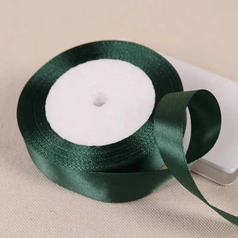 6mm 10mm 15mm 20mm 25mm 40mm 50mm Dark Green Satin Ribbons DIY Crafts Supplies Wedding Decoration Gift Wrapping Green Ribbons