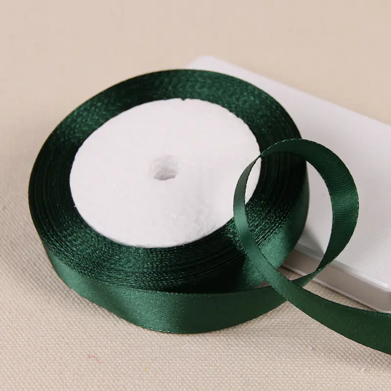 6mm 10mm 15mm 20mm 25mm 40mm 50mm Dark Green Satin Ribbons DIY Crafts Supplies Wedding Decoration Gift Wrapping Green Ribbons