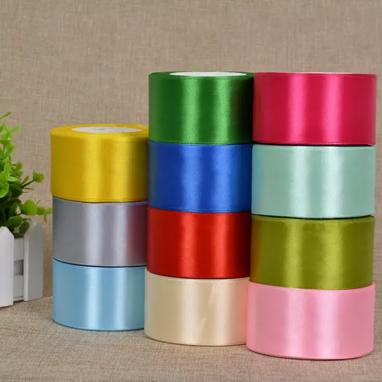 6mm 10mm 15mm 20mm 25mm 40mm 50mm Silk Satin Ribbons DIY Handmade Crafts Christmas Wedding Birthday Party Gift Wrapping Ribbons