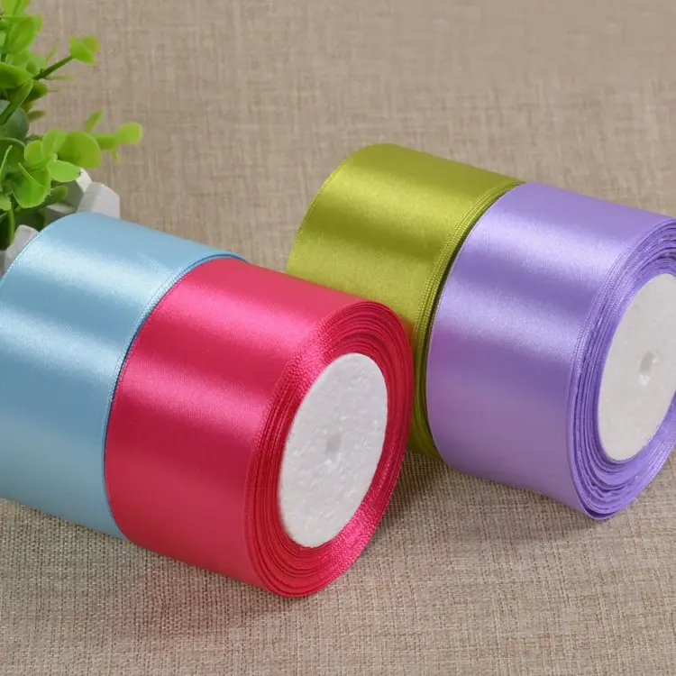 6mm 10mm 15mm 20mm 25mm 40mm 50mm Silk Satin Ribbons DIY Handmade Crafts Christmas Wedding Birthday Party Gift Wrapping Ribbons