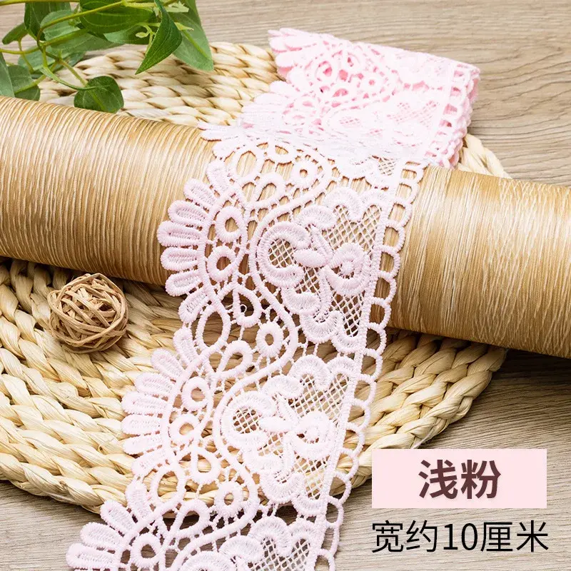 10cm Hollow Out Floral Embroidered Milk Silk Water Soluble Elastic Lace  DIY Apparel Sewing Fabric Handmade Crafts Lace Tape
