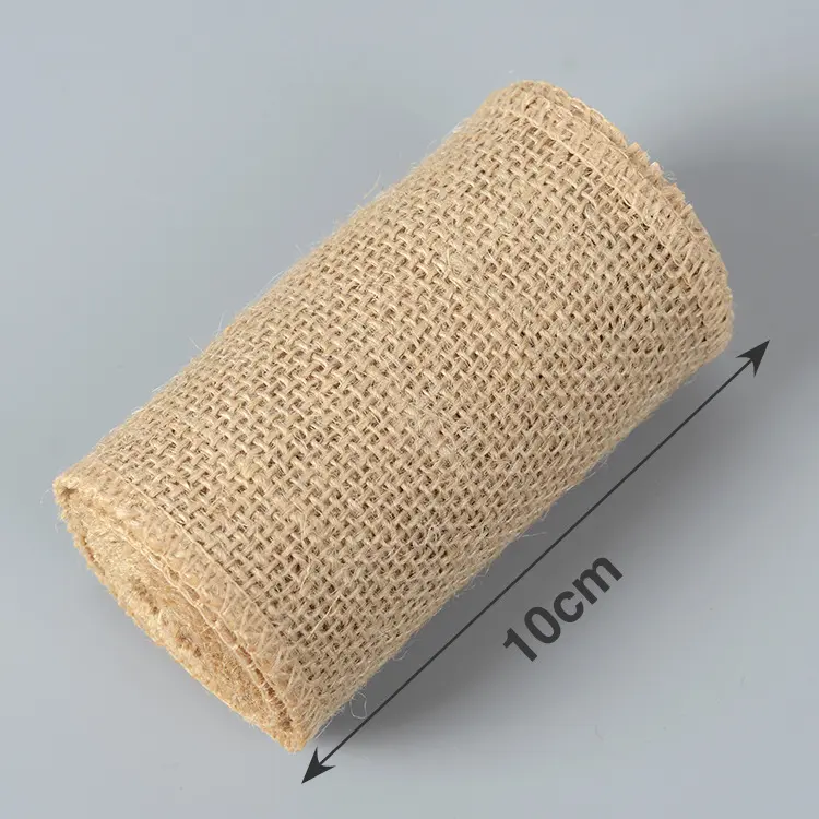 2Meters/Roll Jute Burlap Ribbon Tape Natural Hemp Ribbon DIY Bag Material Wedding Party Decoration Crafts Supplies Gift Wrapping