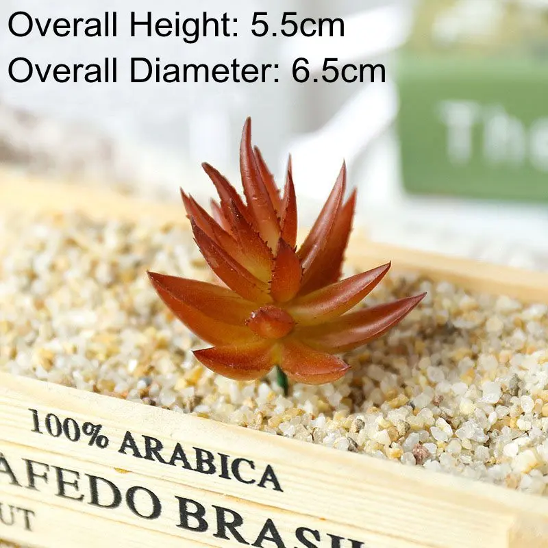 Height=5.5cm Diameter=6.5cm Mini Aloe Artificial Succulents Plants Decktop Bonsai Green Pink White Purple Blue Plastic Plants