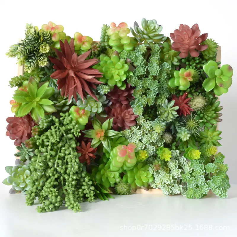 Various Tropical Artificial Succulent Plants Lotus Landscape Decorative Flower Mini Green Fake Plants Home Garden Decoration