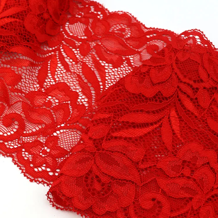 15cm Soft Elastic Floral Pattern Lace Ribbon DIY Crafts Supplies Lace Tape Dress Clothing Top Bra Decoration White Lace Trimming