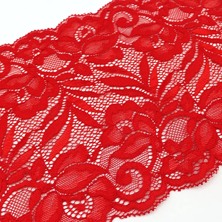 15cm Soft Elastic Floral Pattern Lace Ribbon DIY Crafts Supplies Lace Tape Dress Clothing Top Bra Decoration White Lace Trimming