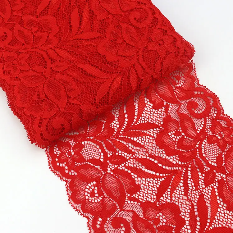 15cm Soft Elastic Floral Pattern Lace Ribbon DIY Crafts Supplies Lace Tape Dress Clothing Top Bra Decoration White Lace Trimming