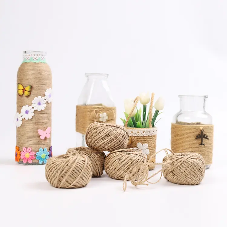 30M Natural Jute Burlap Braided String Cords DIY Scrapbooking Crafts Decor Rope Christmas Wedding Party Gift Wrapping Thread