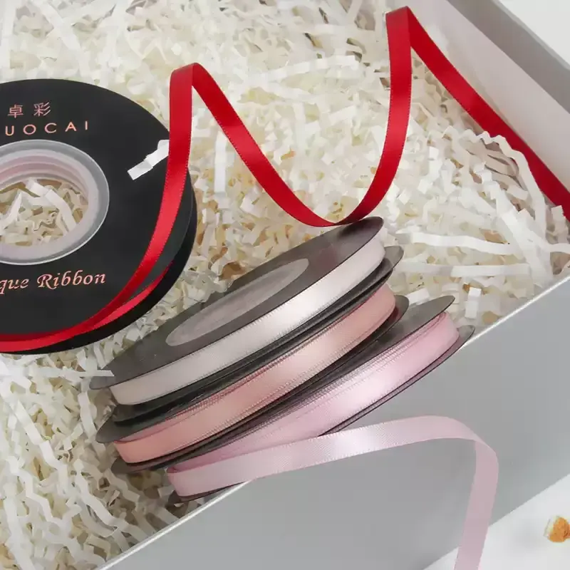 6mm Double Sided Polyester Ribbon 18meters/roll Flowers Gift Wrapping Ribbon DIY Apparel Sewing Supplies