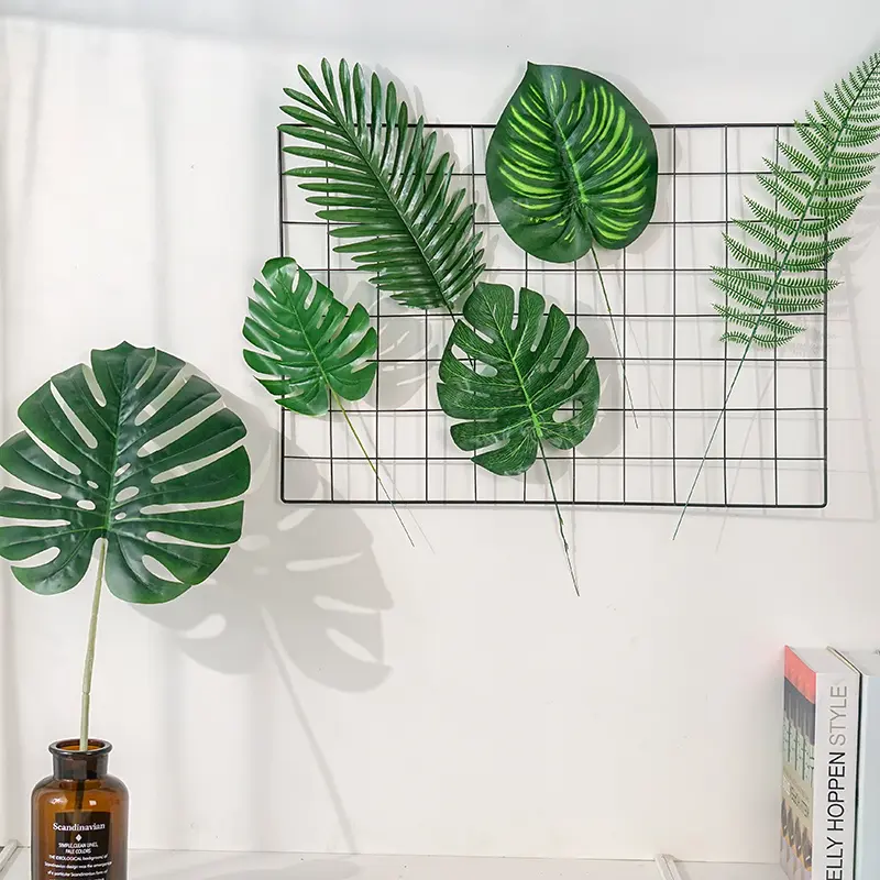 30-70cm Green Artificial Monstera Leaves for Wedding Birthday Party Decoration DIY Plants Wall Flower Arrangement Accessories