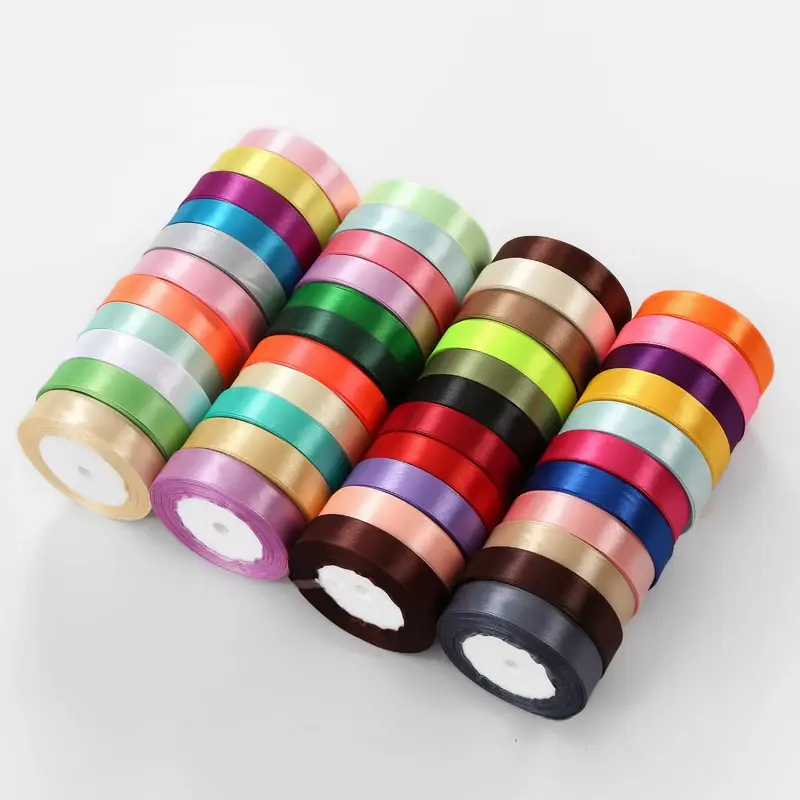 25 Yards 20mm Satin Ribbon DIY Bow Craft Handmade Wedding Party Decoration Gift Wrapping Scrapbooking Supplies
