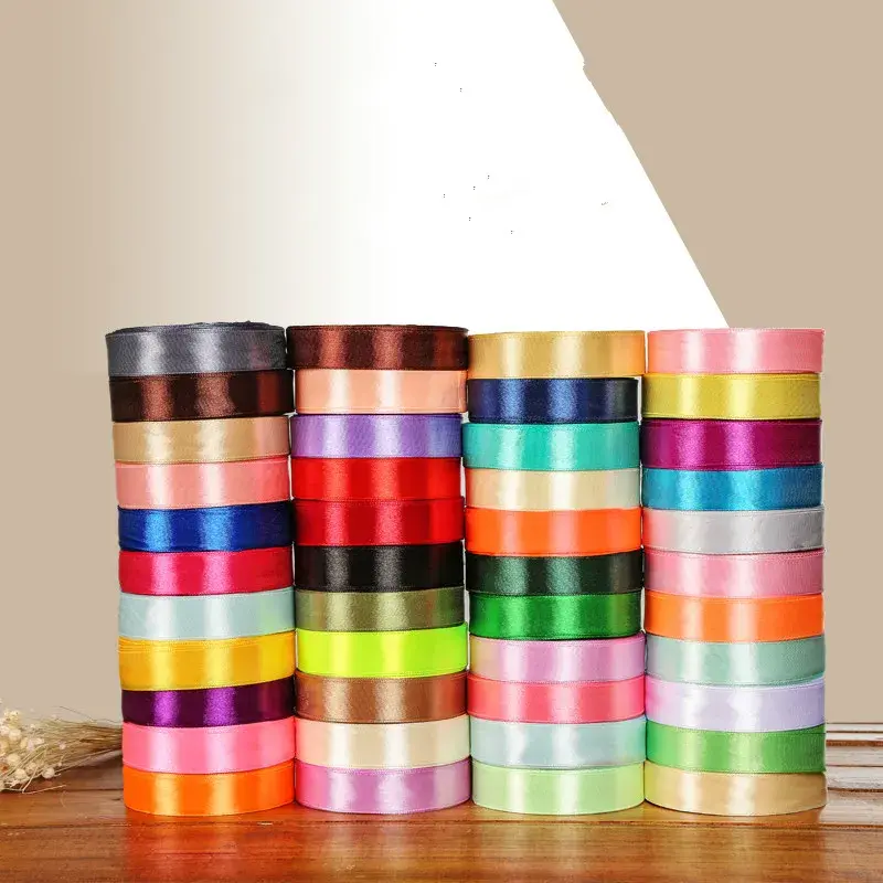 25 Yards 20mm Satin Ribbon DIY Bow Craft Handmade Wedding Party Decoration Gift Wrapping Scrapbooking Supplies