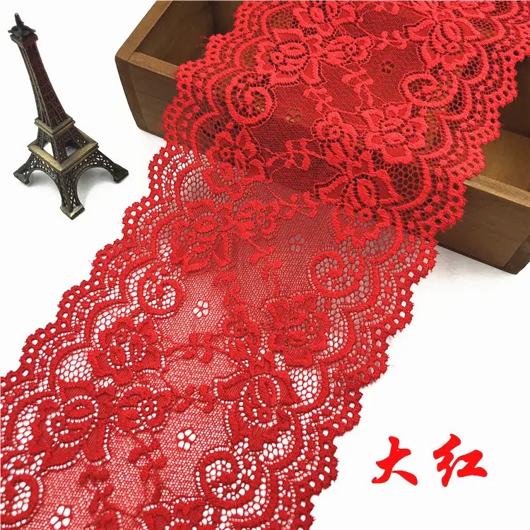 15cm Hollow Out Floral Embroidered Lace Ribbon DIY Handmade Crafts Fabric Black White Beige Gray Pink Red Blue Purple Green Tape