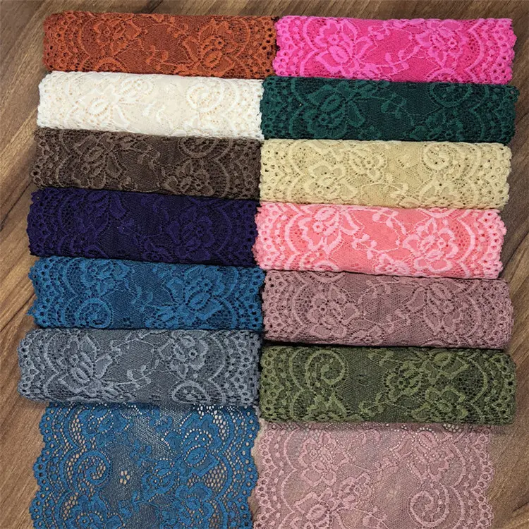15cm Hollow Out Floral Embroidered Lace Ribbon DIY Handmade Crafts Fabric Black White Beige Gray Pink Red Blue Purple Green Tape