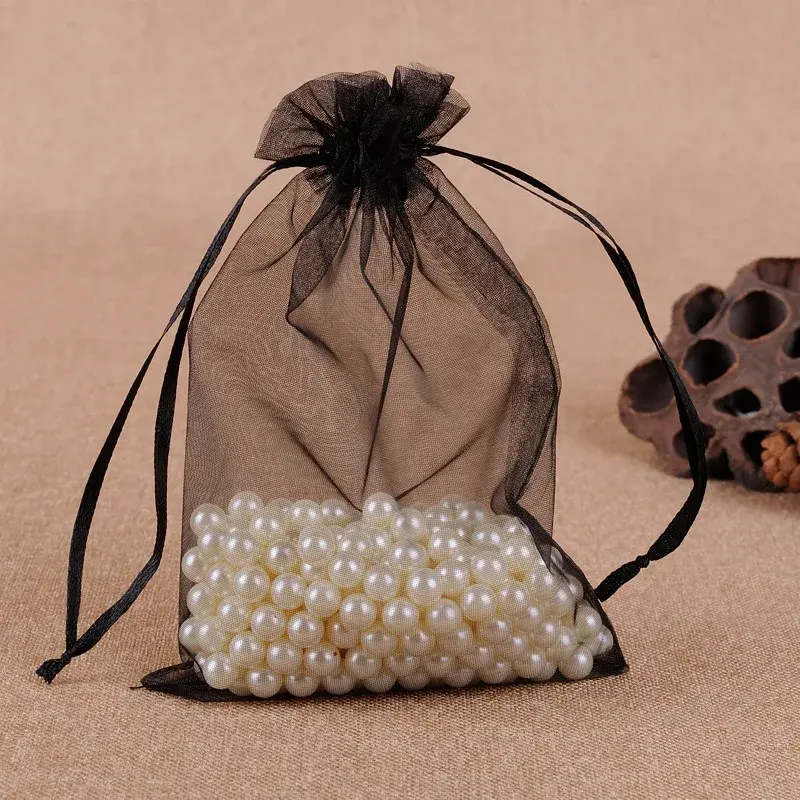 100pcs 20x30 25x35 30x40 35x50cm Organza Bags Wedding Birthday Party Candy Chocolate Bags Christmas Gift Box Packing Bags
