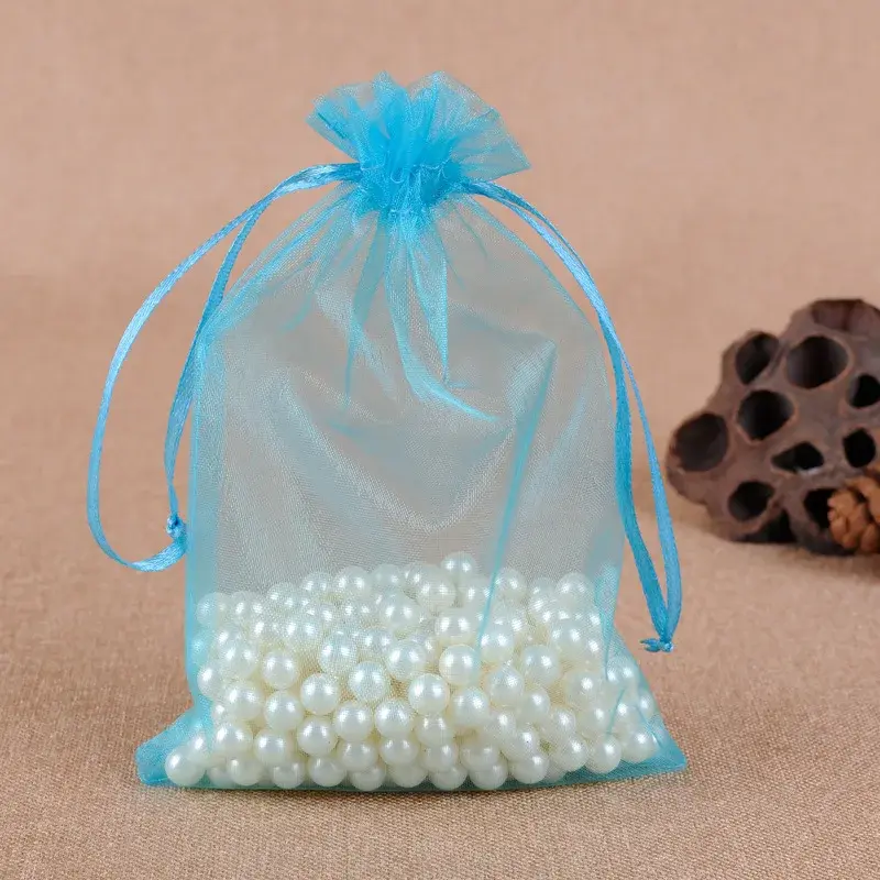 100pcs 20x30 25x35 30x40 35x50cm Organza Bags Wedding Birthday Party Candy Chocolate Bags Christmas Gift Box Packing Bags