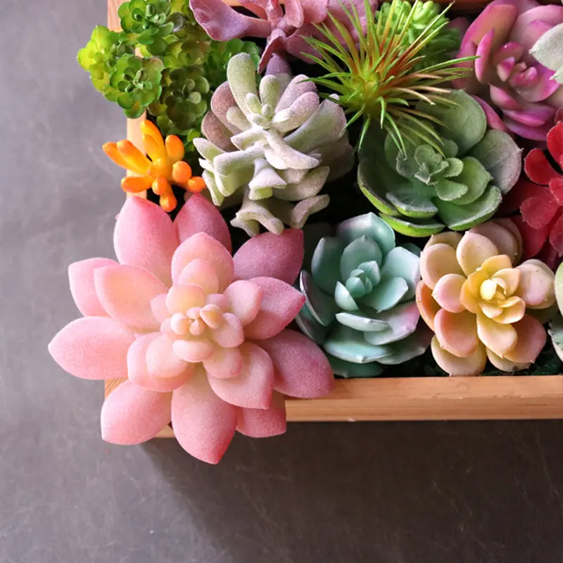 1pcs High Quality Artificial Plants Succulents Lotus Grass Leaves Landscape Simulation Plants Home Office Fake Flower Decoration