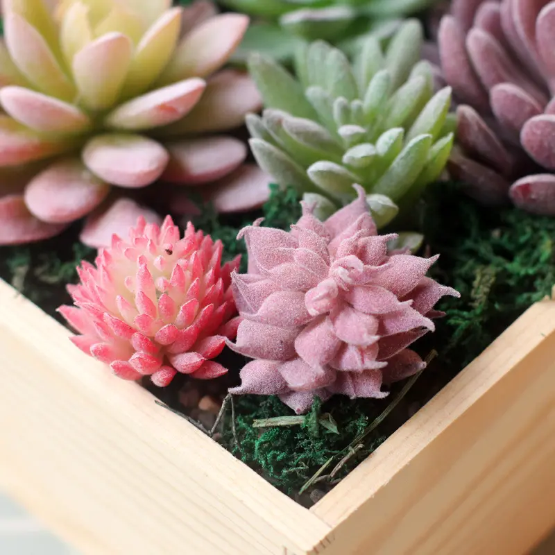 1pcs High Quality Artificial Plants Succulents Lotus Grass Leaves Landscape Simulation Plants Home Office Fake Flower Decoration