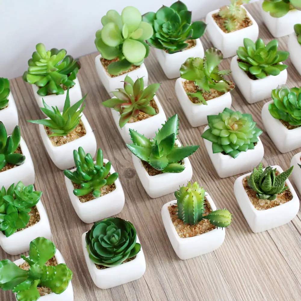 39Styles Green Artificial Succulents Plants Christmas Wedding Party Home Garden Decoration Fake Plants DIY Flower Arrangement