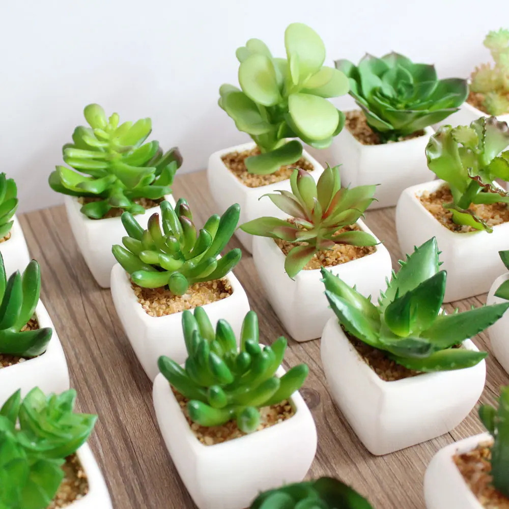 39Styles Green Artificial Succulents Plants Christmas Wedding Party Home Garden Decoration Fake Plants DIY Flower Arrangement