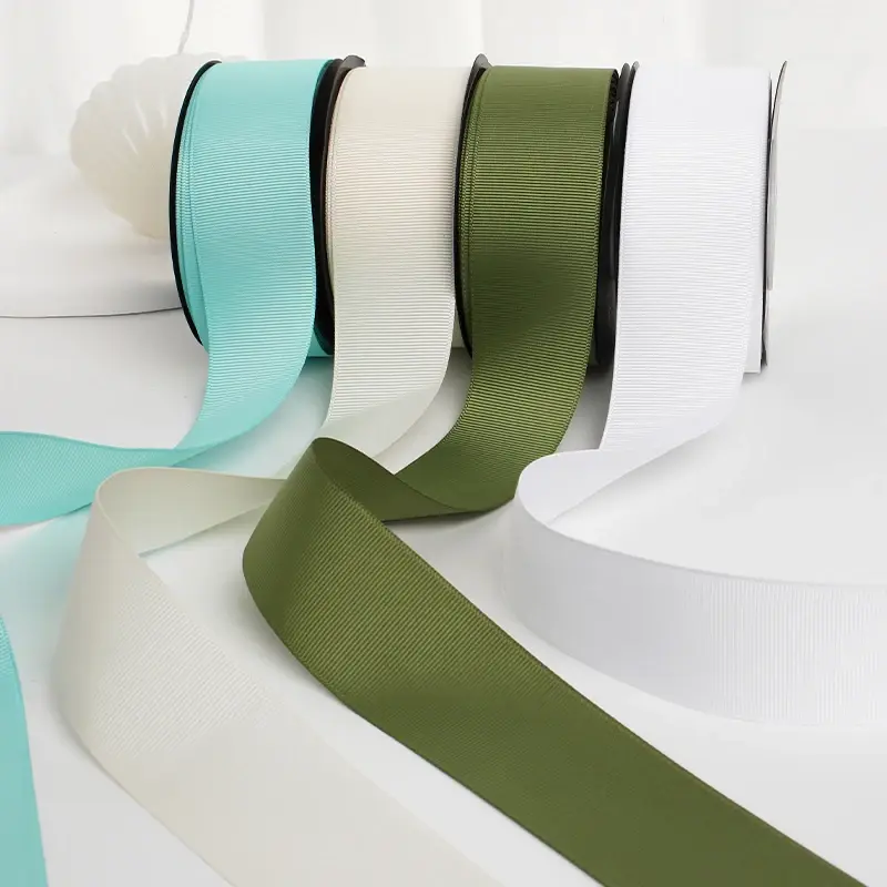 4cm 18metres/roll Double Sided Grosgrain Ribbon Wedding Christmas Decoration Bow Handmade Gift Box Packaging Sewing Fabric