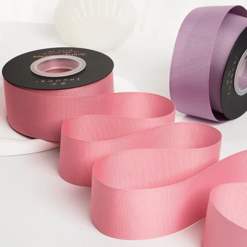 4cm 18metres/roll Double Sided Grosgrain Ribbon Wedding Christmas Decoration Bow Handmade Gift Box Packaging Sewing Fabric