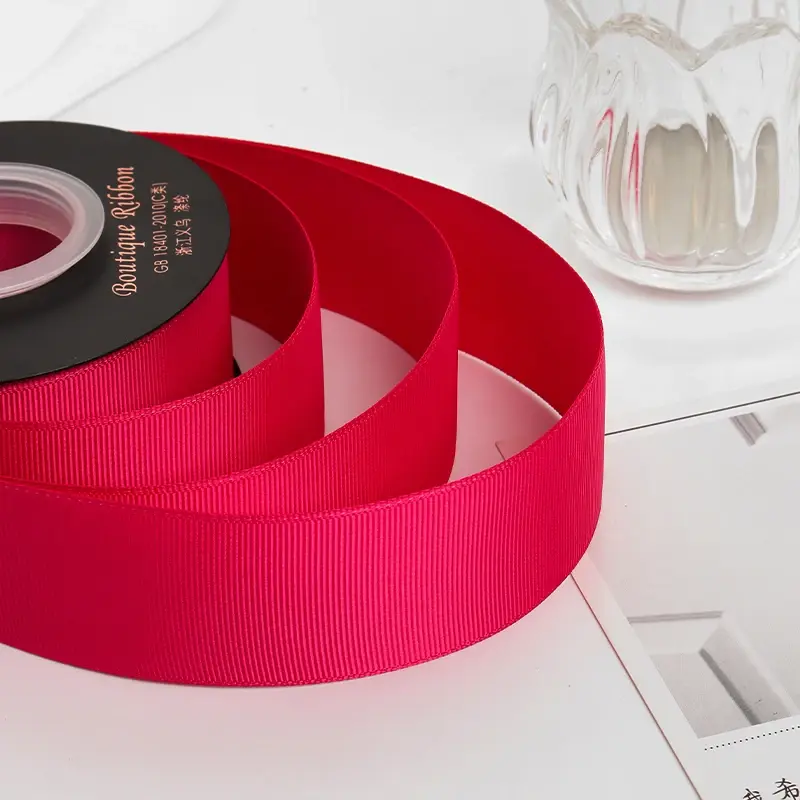4cm 18metres/roll Double Sided Grosgrain Ribbon Wedding Christmas Decoration Bow Handmade Gift Box Packaging Sewing Fabric