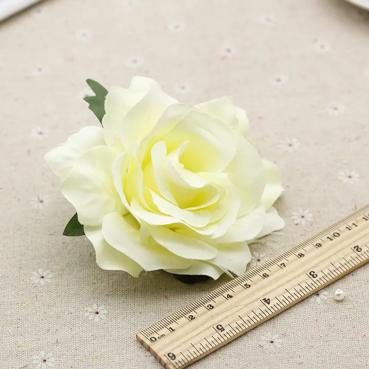 Wholesale 10pcs 10cm Silk Blooming Roses Artificial Flower Heads For Wedding Car Decoration DIY Bridal Wreath Home Garden Decor