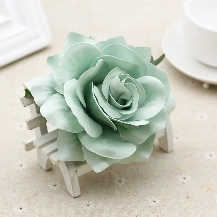 Wholesale 10pcs 10cm Silk Blooming Roses Artificial Flower Heads For Wedding Car Decoration DIY Bridal Wreath Home Garden Decor