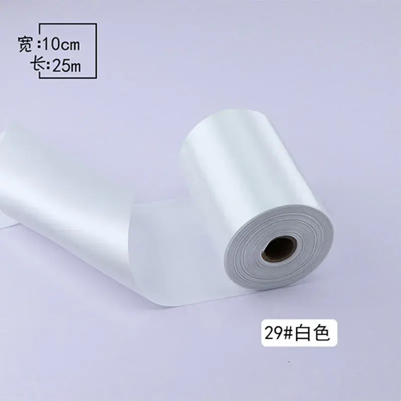 8cm/10cm/15cm Wide 25 Meters/Roll Satin Ribbon Wedding Holiday Festival DIY Chair/Car/Party Decoration Handmade Sewing
