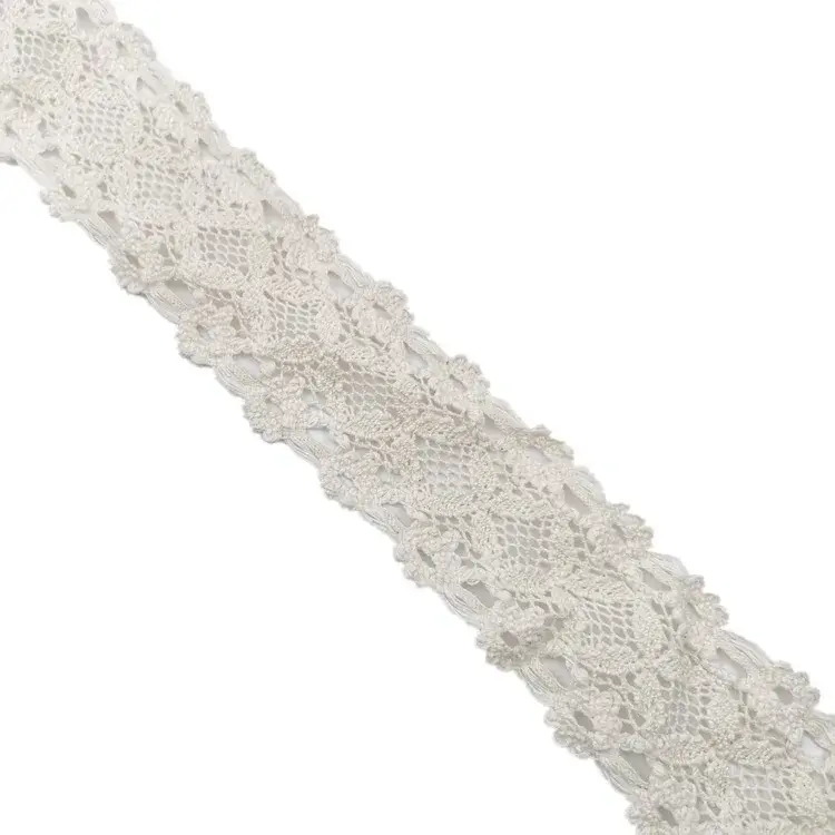10yards Cotton Lace White Beige Cotton Lace Ribbon DIY Handmade LACE TRIMS Garment Accessories