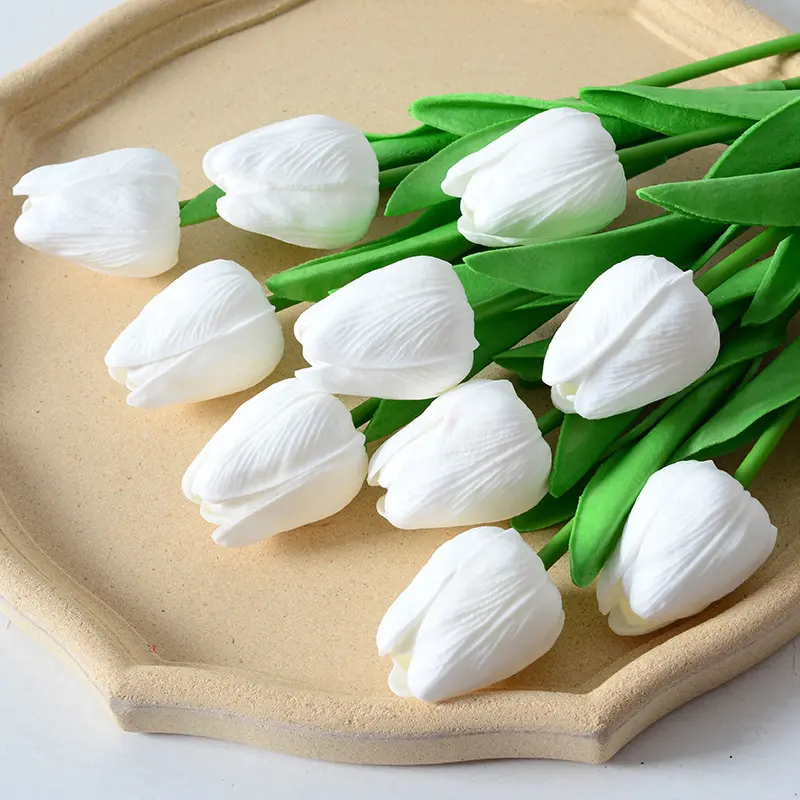1 Piece Tulip Artificial Flowers Real Touch Flowers Tulip Bouquet Decor Mariage for Home Garden Wedding Decoration Fake Flowers