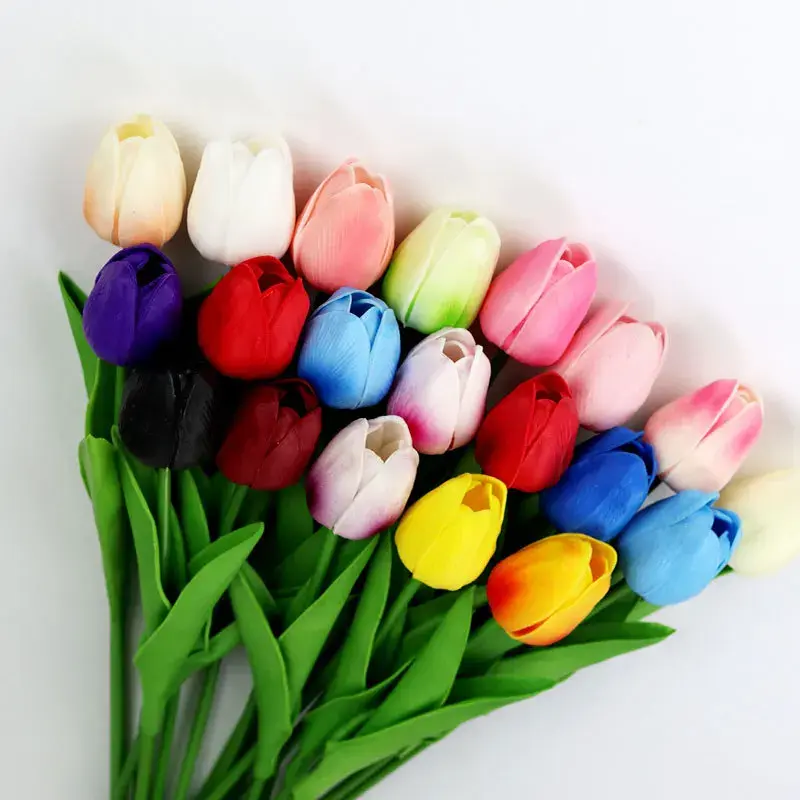 1 Piece Tulip Artificial Flowers Real Touch Flowers Tulip Bouquet Decor Mariage for Home Garden Wedding Decoration Fake Flowers