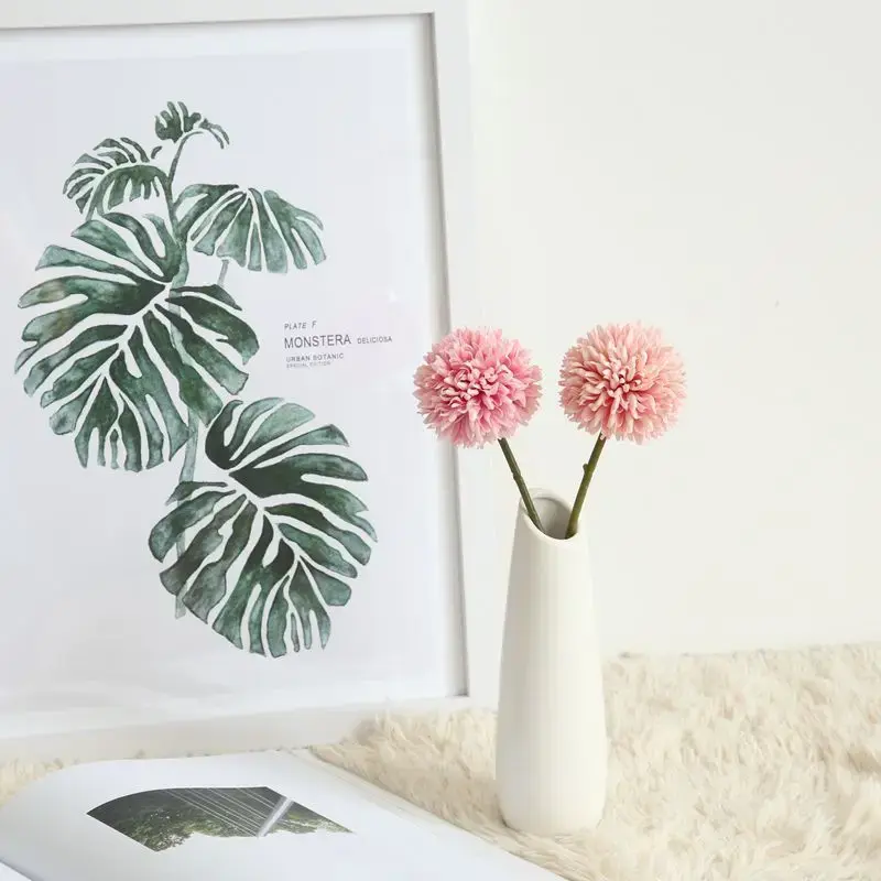 1Pcs 29cm Artificial Dandelion Ball Rose Flower Silk Hyacinth Flower Wedding Decoration for Home Party Hotel Garden Decorations