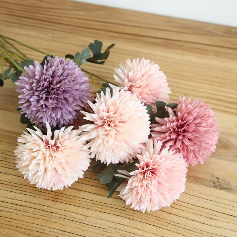 56cm Artificial Dandelion Flower Wedding Decoration Fake Flowers DIY Valentine's Day Gift Flores Artificiales Decoration Maison